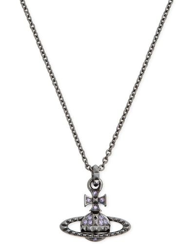 Vivienne Westwood Mayfair Bas Relief Embellished Orb Necklace - Metallic