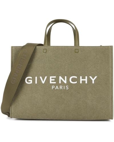 Givenchy G Tote Medium Logo Canvas Bag - Metallic