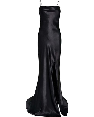 True Decadence The Pippa Black Satin Cowl Neck Slip Dress