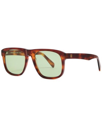 Totême The Navigator Oversized Square-Frame Sunglasses - Brown