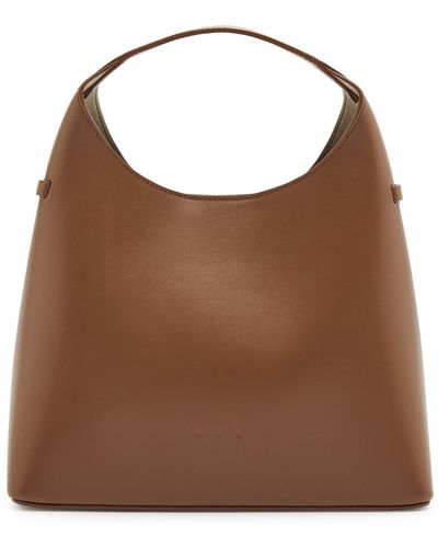 Aesther Ekme Mini Sac Leather Top Handle Bag - Brown