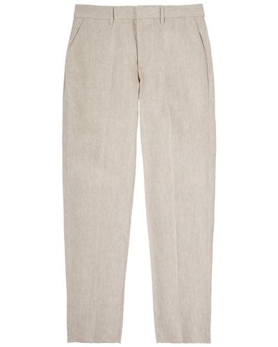 Wax London Alp Slim-Leg Linen Pants - Natural