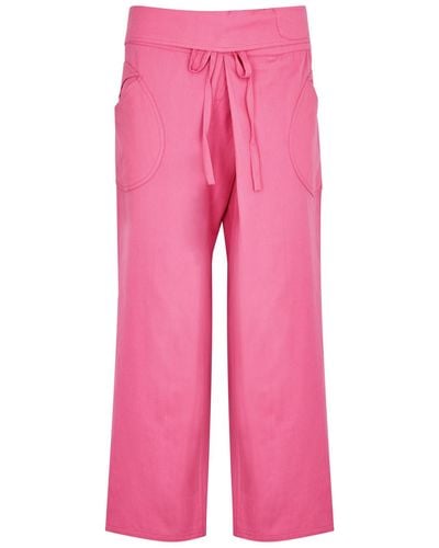 GIMAGUAS Oahu Fold-Over Cotton Trousers - Pink