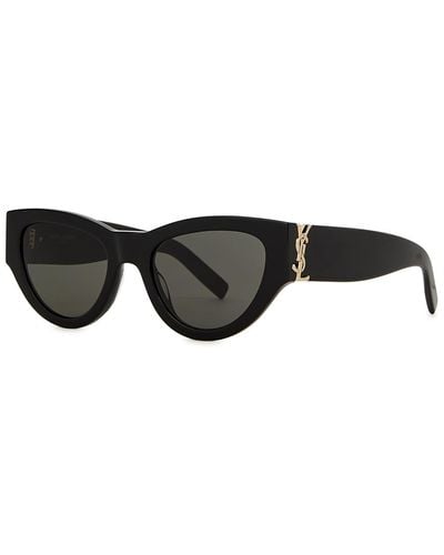 Saint Laurent Cat-Eye Sunglasses, Sunglasses, , Lenses - Black