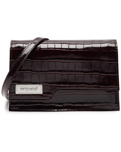 Coperni Folder Mini Crocodile-effect Leather Cross-body Bag - Black