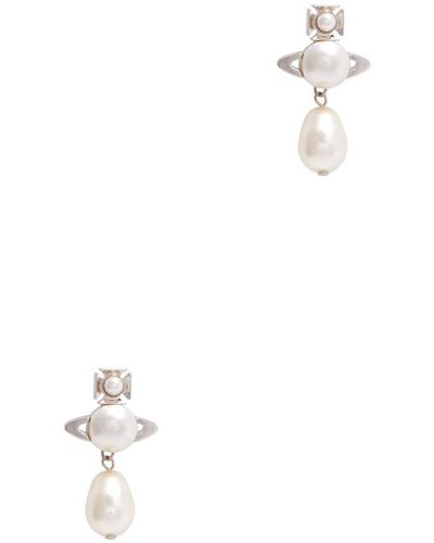 Vivienne Westwood Inass Orb-embellished Drop Earrings - White