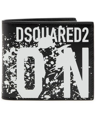 DSquared² Icon Logo Leather Wallet - Black