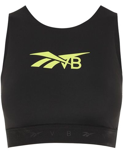 Reebok X Victoria Beckham Black Logo-print Bra Top
