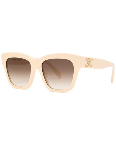 Celine Square-Frame Sunglasses - White