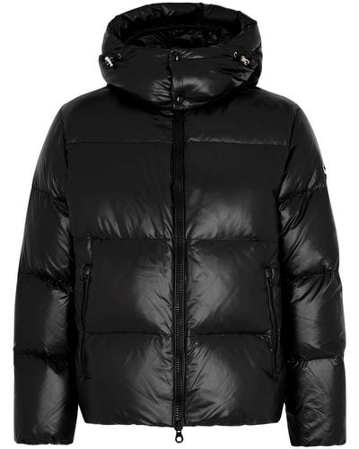 Duvetica Tifo Quilted Glossed Shell Jacket - Black