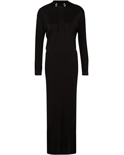 Dion Lee Hooded Stretch-jersey Maxi Dress - Black