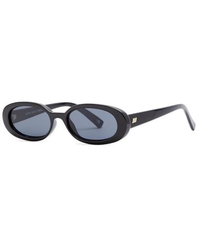 Le Specs Outta Love Oval-frame Sunglasses - Blue