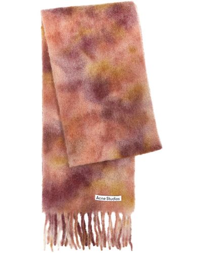 Acne Studios Varinga Tie-dyed Alpaca-blend Scarf - Brown