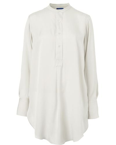 Winser London Silk Tunic Blouse - White