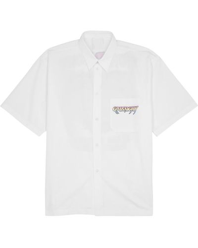 Givenchy World Tour Printed Cotton-poplin Shirt - White
