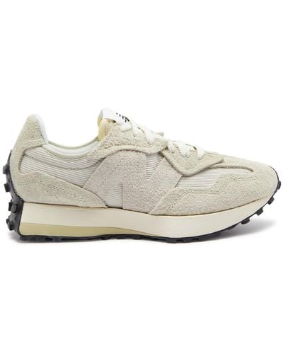 New Balance 327 Paneled Canvas Sneakers - White