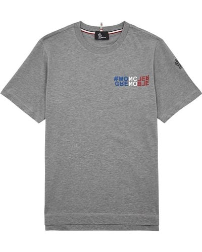 3 MONCLER GRENOBLE Logo Cotton T-shirt - Grey