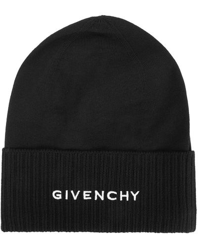 Givenchy Logo-Embroidered Wool Beanie - Black