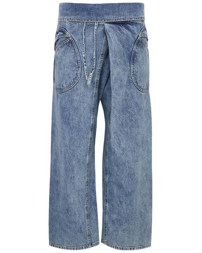 GIMAGUAS Oahu Cropped Wide-leg Jeans - Blue