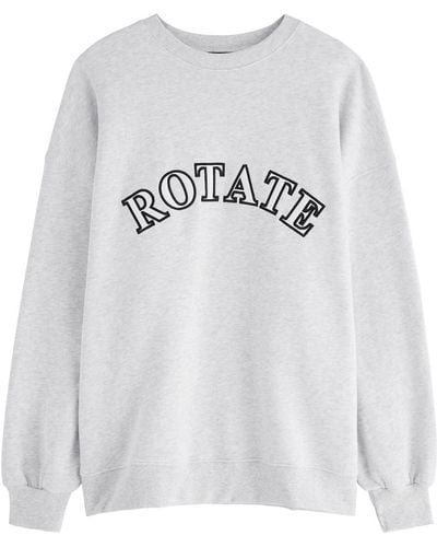 ROTATE SUNDAY Logo-Embroidered Cotton Sweatshirt - Gray