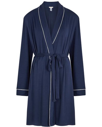 Eberjey Gisele Jersey Robe - Blue