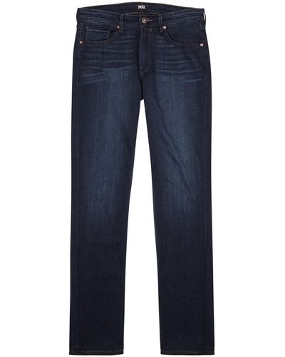PAIGE Lennox Slim-Leg Jeans, Jeans, Spandex - Blue