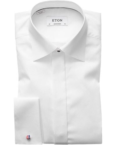 Eton White Twill Evening Shirt