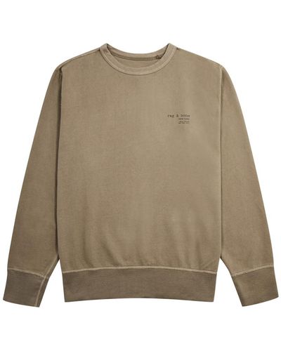 Rag & Bone Damon Logo Cotton Sweatshirt - Natural