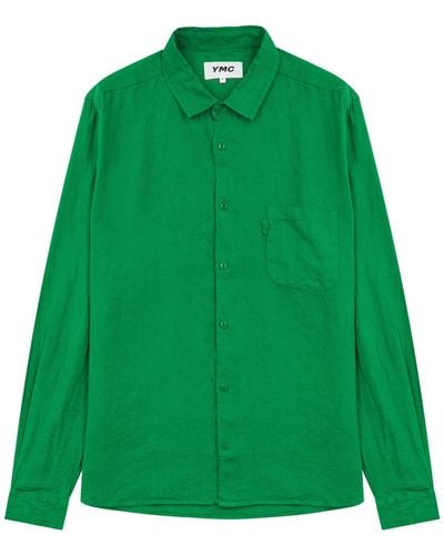 YMC Curtis Linen Shirt - Green