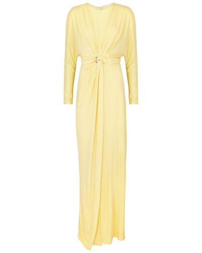Jonathan Simkhai Maisie Draped Stretch-Jersey Gown - Yellow