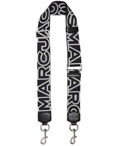 Marc Jacobs Logo-jacquard Canvas Bag Strap - Black