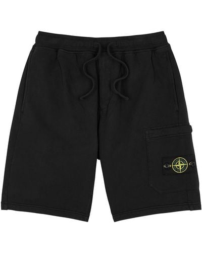 Stone Island Cotton Shorts - Black