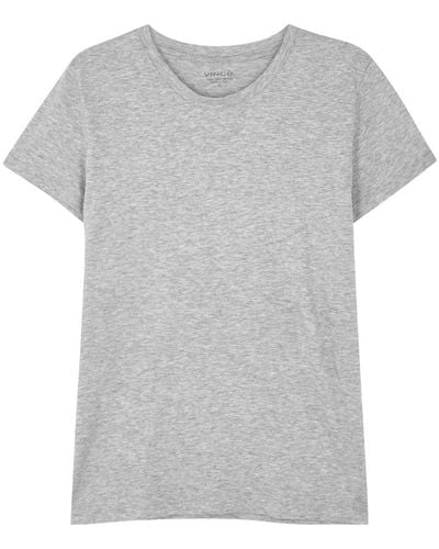 Vince Essential Pima Cotton T-Shirt - Gray