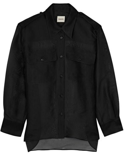 Khaite Missa Silk-organza Shirt - Black
