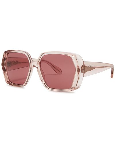 Alaïa Alaïa Hexagon-frame Sunglasses - Pink