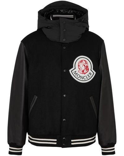 Moncler Genius X Billionaire Boys Club Duran Wool-blend Varsity Jacket - Black