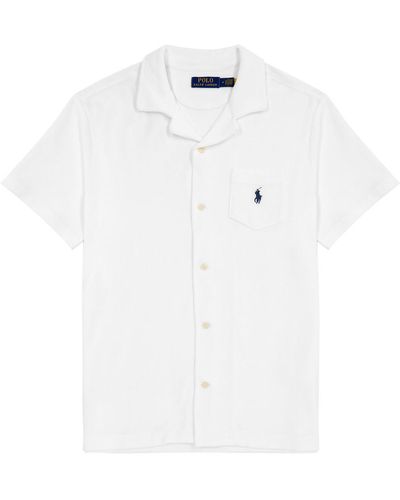 Polo Ralph Lauren Spa Logo-Embroidered Terry Shirt - White