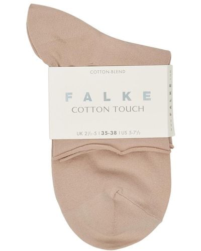 FALKE Cotton Touch Fine-knit Cotton Blend Socks - White