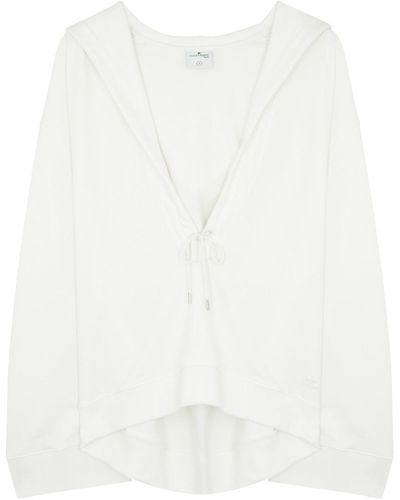 Courreges Hooded Cotton Sweatshirt - White