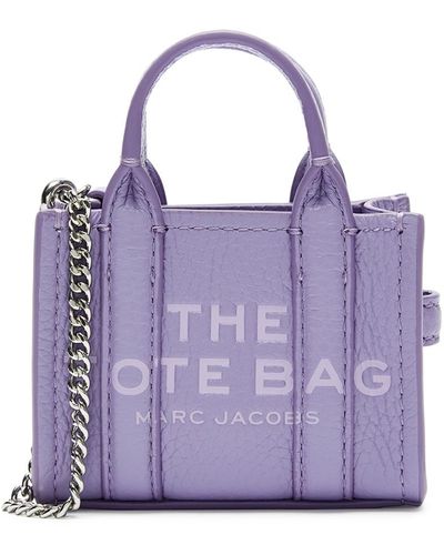 Marc Jacobs The Tote Nano Leather Bag Charm - Purple
