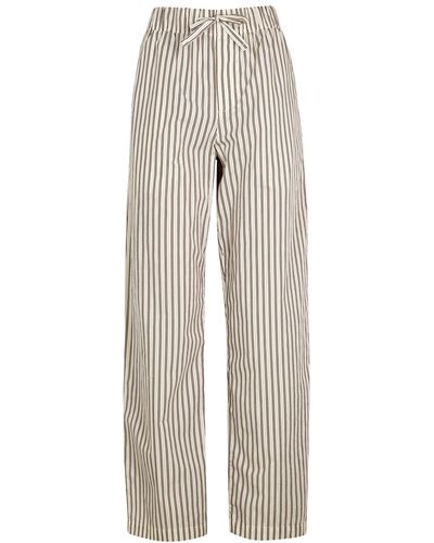 Tekla Poplin Pajama Pants - Gray