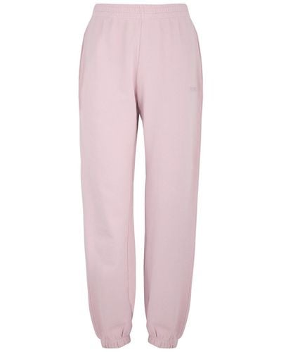 ROTATE SUNDAY Classic Logo-Embroidered Cotton Sweatpants - Pink