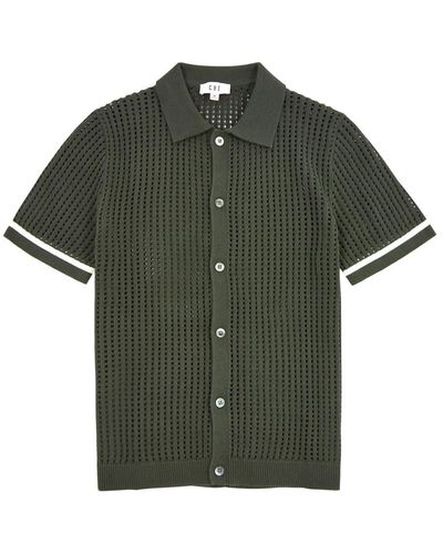 CHE Elias Crot-Knit Polo Shirt - Green