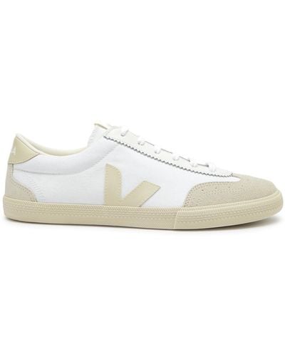 Veja Volley Paneled Canvas Sneakers - White