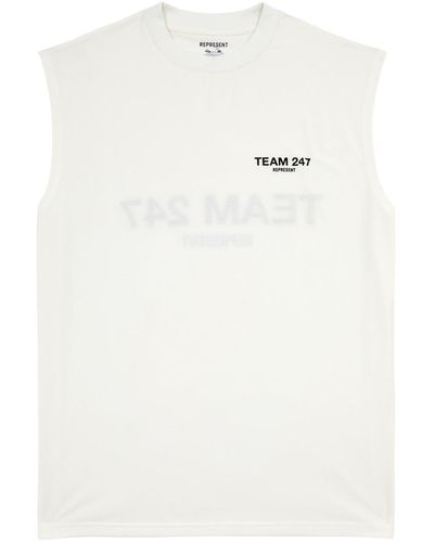 Represent Team 247 Printed Stretch-jersey Tank - White