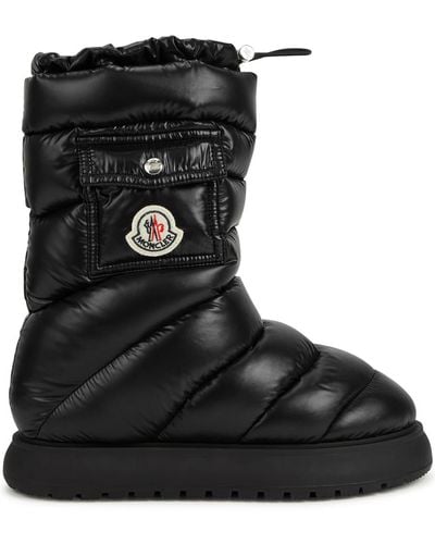 Moncler Gaia Quilted Nylon Snow Boots - Black