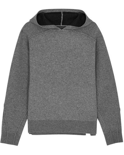 Rag & Bone Bridget Hooded Wool-blend Sweatshirt - Gray