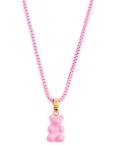 Crystal Haze Jewelry Plastalina Nostalgia Bear Necklace - Pink