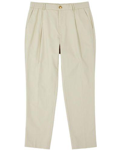 CHE Pleated Cotton-Blend Chinos - Natural