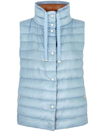 Herno Ultralight Reversible Quilted Shell Gilet - Blue